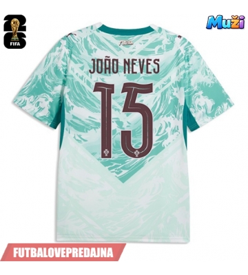 Lacne Muži Futbalové dres Portugalsko Joao Neves #15 MS 2026 Krátky Rukáv - Preč